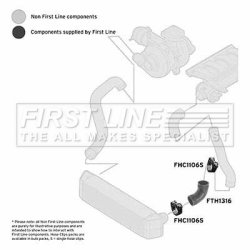 Charge Air Hose FIRST LINE FTH1316 OE Ref PNH000163
