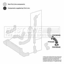Charge Air Hose FIRST LINE FTH1319 OE Ref 210 528 30 82