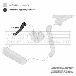 Charge Air Hose FIRST LINE FTH1505 OE Ref 11617803747 FIRST LINE