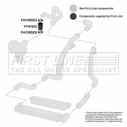 Charge Air Hose FIRST LINE FTH1513 OE Ref 97VW-9B614-BA