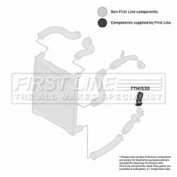Charge Air Hose FIRST LINE FTH1530 OE Ref PNH500570 FIRST LINE