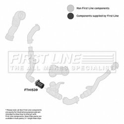 Charge Air Hose FIRST LINE FTH1539 OE Ref XR849062 FIRST LINE