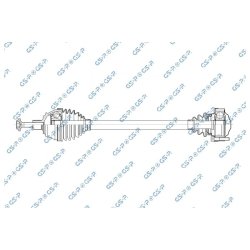 Driveshaft (CV Axle) GSP 201534 OE Ref 3D0501203