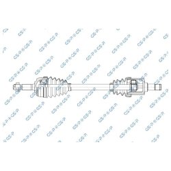 Arbre de transmission (arbre homocinétique) GSP 202019 pour CHERY A3 OE M112203010BF