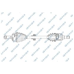 Arbre de transmission (arbre homocinétique) GSP 202157 pour HONDA FR-V OE 44306SJDE00