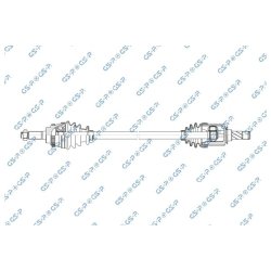 Arbre de transmission (essieu CV) GSP 204079 pour VAUXHALL AGILA OE 13207053