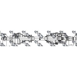 Arbre de transmission (arbre de transmission homocinétique) GSP 210107 pour PEUGEOT 605