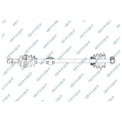 Arbre de transmission (essieu CV) GSP 217048 pour FIAT CINQUECENTO, SEICENTO
