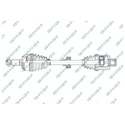 Arbre de transmission (arbre de transmission CV) GSP 223296 pour HONDA ELYSION OE 44305SJK010