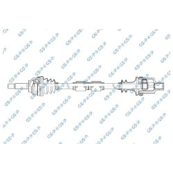 Arbre de transmission (arbre de transmission homocinétique) GSP 239139 pour MITSUBISHI SPACE