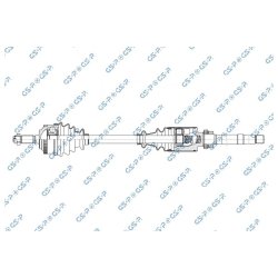 Driveshaft (CV Axle) GSP 245118 OE Ref 46776830