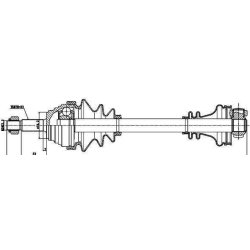 Driveshaft (CV Axle) GSP 250175 OE Ref 7701352002