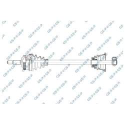 Driveshaft (CV Axle) GSP 250461 OE Ref 7701352129