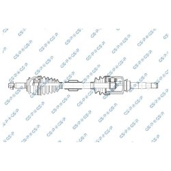 Arbre de transmission (arbre de transmission homocinétique) GSP 256080 pour MITSUBISHI ECLIPSE OE 3815A682