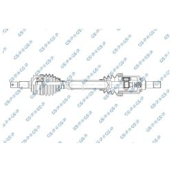 Arbre de transmission (CV Axe) GSP 256582 pour CITROËN, DS, VAUXHALL, PEUGEOT