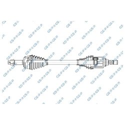 Arbre de transmission (arbre homocinétique) GSP 256784 pour NISSAN QASHQAI OE 3910100Q7E