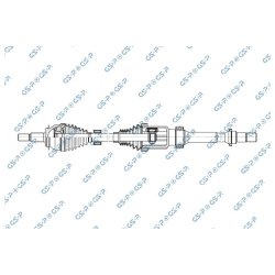 Arbre de transmission (arbre homocinétique) GSP 256841 pour MAZDA CX-3 OE GDD52550X