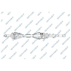 Arbre de transmission (arbre de transmission homocinétique) GSP 259627 pour TOYOTA VERSO OE 4341052260