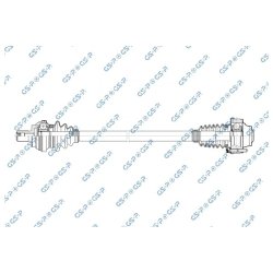 Arbre de transmission (arbre de transmission homocinétique) GSP 261332OL pour AUDI, CUPRA, SEAT, SKODA, VW