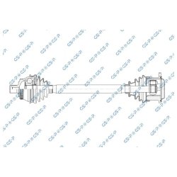 Arbre de transmission (joint homocinétique) GSP 299119 pour AUDI, VW A8, PASSAT OE 8D0407272BP