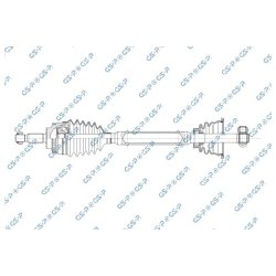 Arbre de transmission (arbre de transmission homocinétique) GSP 299131 OE 8200352043