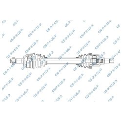 Arbre de transmission (joint homocinétique) GSP 299135 pour PEUGEOT 306 OE 32727H