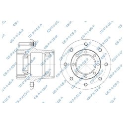 Kit de roulement de roue GSP 9257002 pour DODGE RAM OE K05154282AA