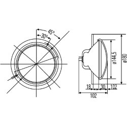 Headlight HELLA 1A3 003 370-041 OE Ref 432 6362