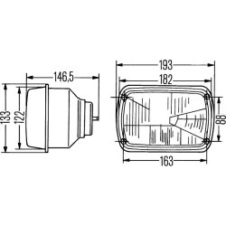 Headlight HELLA 1AD 003 305-001 OE Ref E4433126016 HELLA