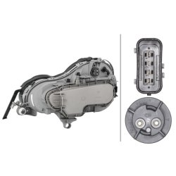 Headlight HELLA 1D9 007 095-101 OE Ref A 210 820 04 61