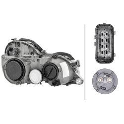 Headlight HELLA 1D9 007 450-131 OE Ref A 208 820 01 61