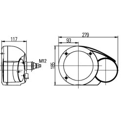 Headlight HELLA 1E3 996 160-637 OE Ref 000,580,0060 HELLA