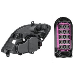 Headlight HELLA 1EB 247 012-061 OE Ref A 906 820 06 61