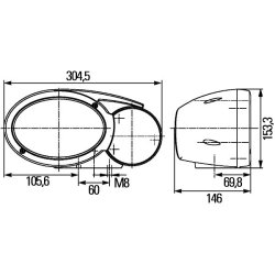 Headlight HELLA 1EB 996 167-041 OE Ref 057 512 27