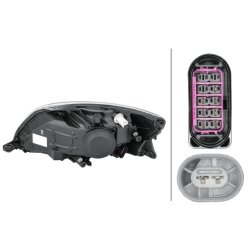 Headlight HELLA 1ED 010 417-341 OE Ref 5J1 941 018 C