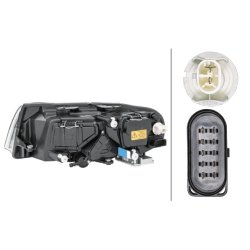 Headlight HELLA 1EL 246 042-441 OE Ref 3U1 941 018 G