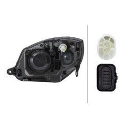 Headlight HELLA 1EL 247 025-261 OE Ref 5J1 941 018 A