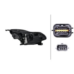 Headlight HELLA 1EX 013 930-611 OE Ref 260601693R HELLA