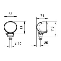 Worklight HELLA 1G0 996 476-211 OE Ref 2.8039.350.0 HELLA