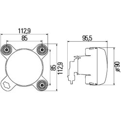 Headlight HELLA 1K0 247 043-031 OE Ref A 949 820 00 39
