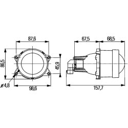 Headlight HELLA 1KL 998 570-021 OE Ref 23119206