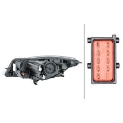 Headlight HELLA 1LL 011 165-781 OE Ref 13409909