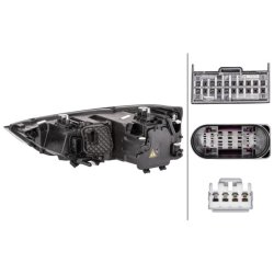 Headlight HELLA 1LL 354 838-081 OE Ref 8XA 941 044 A