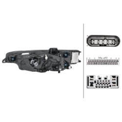 Headlight HELLA 1LX 013 502-941 OE Ref 3 165 689-0