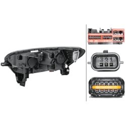 Headlight HELLA 1LX 013 888-121 OE Ref 26 01 061 71R