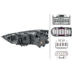 Headlight HELLA 1ZS 354 838-121 OE Ref 8XA 941 044 C