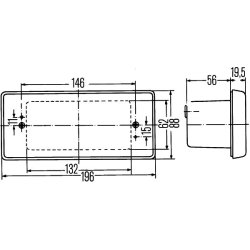 Stop Light HELLA 2DA 003 734-011 OE Ref 088 1374