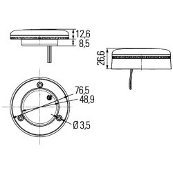 Interior Light HELLA 2JA 344 599-111 HELLA