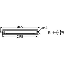 Interior Light HELLA 2JA 959 073-001 OE Ref 711065 HELLA