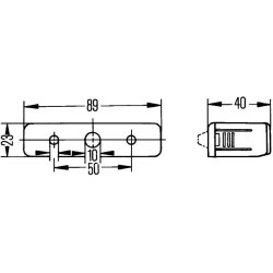 Number Plate Light HELLA 2KA 006 896-001 OE Ref 671 820 04 56